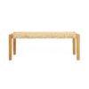 Angie - Bench Outdoor Seating Acacia Wood Faux Rattan - Teak - Image 2