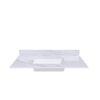 Elegant Marble Vanity Top, 43" Bathroom Vanity With Undermount Sink Sintered Stone, Bianco Carrara Venato - White - Image 4