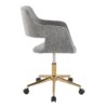Margarite - Contemporary, Task Chair - Gold / Gray - Image 2