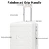 Set 3 Pieces 20" / 24" / 28" Abs Spinner Wheel Luggage, Matching Color, With Combination Lock - White - Image 10
