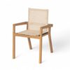 Belfast - Dining Chair (Set of 2) With Frame And Textile For Outdoor Use - Teak / Beige - Image 9