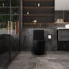 1.1 / 1.60 Gpf Dual Flush 1 Piece Toilet, Water Saving Elongated Comfort Height Floor Mounted, Soft Close Seat, 1000 Gram Map Flushing Score Toilet - Matte Black - Image 15