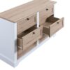 Autumn - Modern 6 Drawer Master Dresser With Interlock Drawer Feature Drawer Slide And Interlock Pre-Assembly, Wide Dressers For Bedroom 6 Deep Drawers For Closet Organizer Easy Assembly - White Oak - Image 5