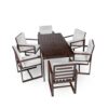 Patio Dining Set Outdoor Dining Table And Chair Set With And Removable Cushions For Patio, Backyard, Garden - Dark Brown - Image 10