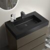 Alice - 30" Bathroom Vanity With Sink, Large Storage Freestanding Bathroom Vanity For Modern Bathroom, One-Piece Black Sink Basin Without Drain And Faucet - Black / Gray - Image 4