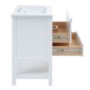 Modern Bathroom Vanity Cabinet, Combo With Open Storage, Two Drawers - White - Image 13