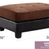 Stylish Contemporary Ottoman - Chocolate - Image 4