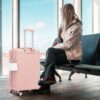 Set 3 Pieces 20" / 24" / 28" Abs Spinner Wheel Luggage, Matching Color, With Combination Lock - Pink - Image 2