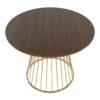 Canary Cosmo - Contemporary Dining Table - Gold / Walnut - Image 3