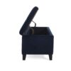 Velvet Storage Bench, Upholstered End Of Bed, Storage Ottoman Benches, Fabric Ottoman Bench With Large Storage Space For Living Room Entryway Bedroom - Dark Blue - Image 8