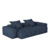 Modern Oversized Modular Sectional Sofa With 2 Chaise Lounge And 2 Armrest, Sparkling Chenille Fabric Soft Cushion Sofa With 4 Pillows, 4 Pieces Diy Combination Tufted Sofa, No Assembly Required - Blue - Image 17