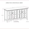 Artisan - Wide 4 Door Storage Cabinet - Black - Image 11