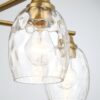 Elegance 5 Lights Linear Arms With Chain Chandelier - Clear / Gold - Image 5