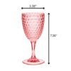 Diamond Cut Plastic Wine Glasses (Set of 4), Bpa Free Acrylic, Unbreakable Wine Glasses, 12Oz - Pink - Image 2