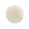 Alberta - Mongolian Sheepskin Round Ottoman - Latte Beige - Image 4
