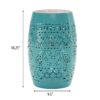 Ruby - Mosaic Style Side Table With Ceramic Tile And Iron Frame - Teal - Image 3