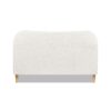 Roman - Queen Curved Headboard Upholstered Platform Bed - Ivory White - Image 6