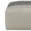 Sabella - Square Woven Outdoor / Indoor Pouf - Gray / White - Image 4