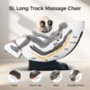 Bosscare - 3D Zero Gravity Massage Chair, Full Body Shiatsu Recliner With App - Beige / Gold - Image 5