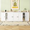 Full Size Murphy Bed With Shelves, Cabinets And USB Ports - White - Image 11