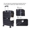 Hardshell Suitcase Spinner Wheels Pp Luggage Sets Lightweight Durable Suitcase With Tsa Lock, 3 Piece Set (20/24/28) - Black - Image 4