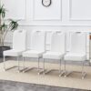 Coaster Home Furnishings White Dining Chairs With Built In Spring Packages & Ergonomic Design (Set of 4) Upholstery - White - Image 2