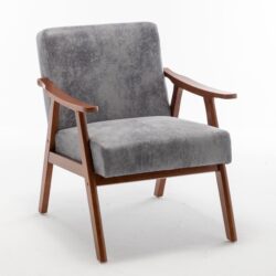 Accent Chair, Classic, Mid Century Modern For Extra Seating - Gray