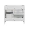 Bathroom Vanity Without Top Sink, Modern Bathroom Storage Cabinet With 2 Drawers And A Tip-Out Drawer, Frame (Not Include Basin Sink) - White - Image 6