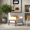 Cole - Comfortable Lounge Chair - Beige - Image 9