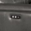 Saul - Leather Aire Power Motion Sectional Sofa With USB Port Cupholder Console - Gray - Image 11