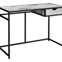 Computer Desk For Home Office, Storage Drawer - White