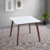 Benton - Modern Top Dining Table - Brown / Walnut Brown / White - Image 4