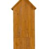 Outdoor Storage Cabinet Tool Shed Wooden Garden Shed - Natural - Image 8