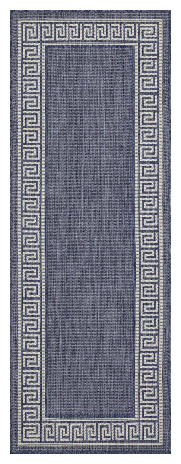 Sunshine - 2'7" X 7'3" Indoor, Outdoor Area Rug Polypropylene - Blue