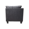 3 Piece Sofa With Left Chaise Lounge And Storage Ottoman, 2 Throw Pillows - Black - Image 8