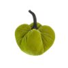 Velvet Weighted Pumpkin With Resin Stem Apple, Pumpkin Ornament Decor For Holiday Harvest Festival Fall Festival & Thanksgiving (Set of 2) - Green - Image 5