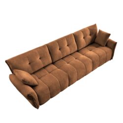 3 Seater Sofa Set Frame, Cover - Burnt Orange