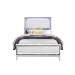 Almera - Full Bed - Glitter White