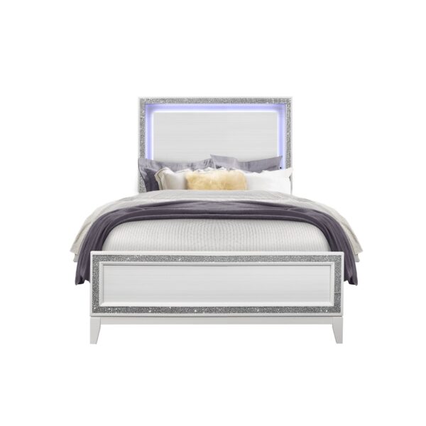 Almera - Full Bed - Glitter White