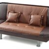 Lionel - Upholstered Sofa Bed - Burgundy - Image 3