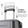 Expanable Spinner Wheel 2 Piece Luggage Set ABS Lightweight Suitcase With Tsa Lock 20" / 24" - Dark Gray - Image 7