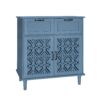 2 Door 2 Drawer Cabinet, American Furniture, Suitable For Bedroom, Living Room, Study - Blue - Image 9