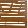 Outdoor & Indoor Metal Privacy Screen 76" H×48" W, Freestanding Decorative Screen For Deck Balcony Patio - Brown - Image 4