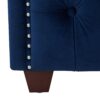 Marcella - King Upholstered Shelter Headboard Bed Set - Navy Blue - Image 5