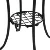 Ceramic Tile And Iron Patio Side Table With Shelf - Brown / Black - Image 7