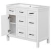 Bathroom Vanity Cabinet With Resin Integrated Sink 4 Drawers, 2 Doors - White - Image 19