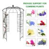 Metal Garden Arch Iron Garden Arbors Gazebo Dia High Birdcage Shape Pergola Pavilion For Wedding Ceremony Outdoor - Black - Image 13