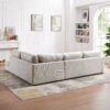 Glander - Cozy Sectional Sofa Right Facing - Cream - Image 4