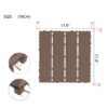 Interlocking Plastic Deck Tiles 44 Pack, 12" X 12" Waterproof Outdoor / Indoor Patio Flooring - Brown - Image 3