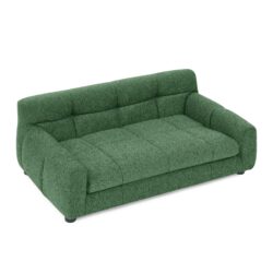 Modern Pet Sofa With Backrest And Armrests For Small And Medium Dogs Linen Upholstery - Green